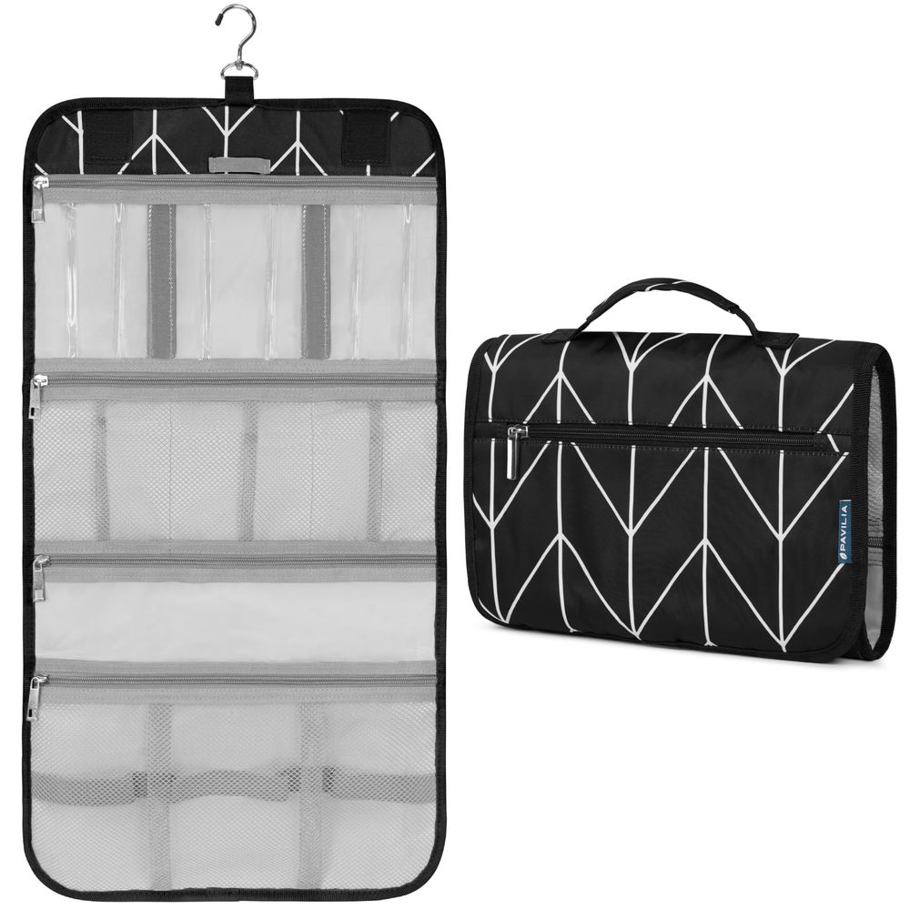 Hanging Toiletry Bag Women Men, Travel Kit Foldable Large Toiletries😌